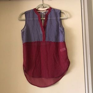 1. state sleeveless print blouse